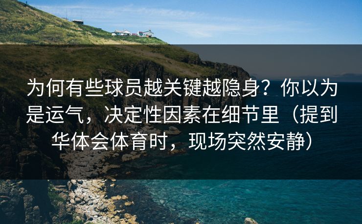 为何有些球员越关键越隐身？你以为是运气，决定性因素在细节里（提到华体会体育时，现场突然安静）